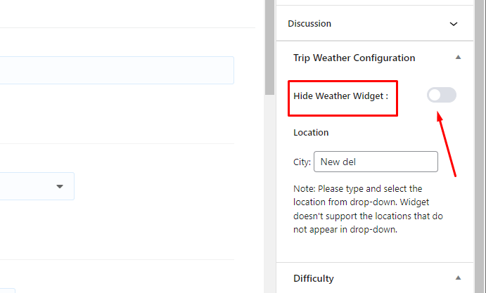 hide weather widget