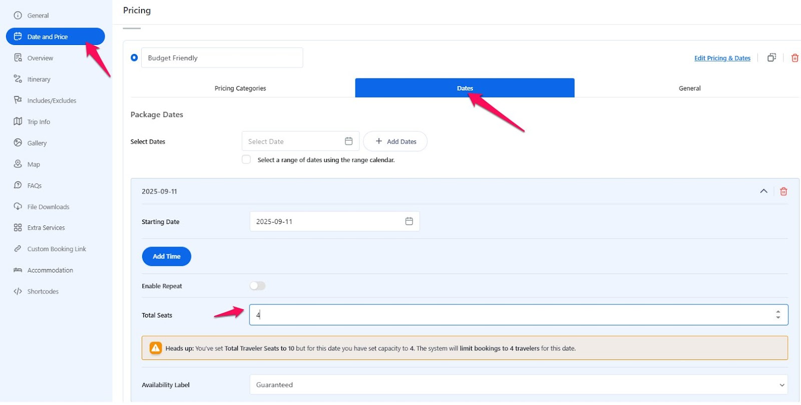 Seats Allocation and Booking Capacity in WP Travel Engine (with FSD ...