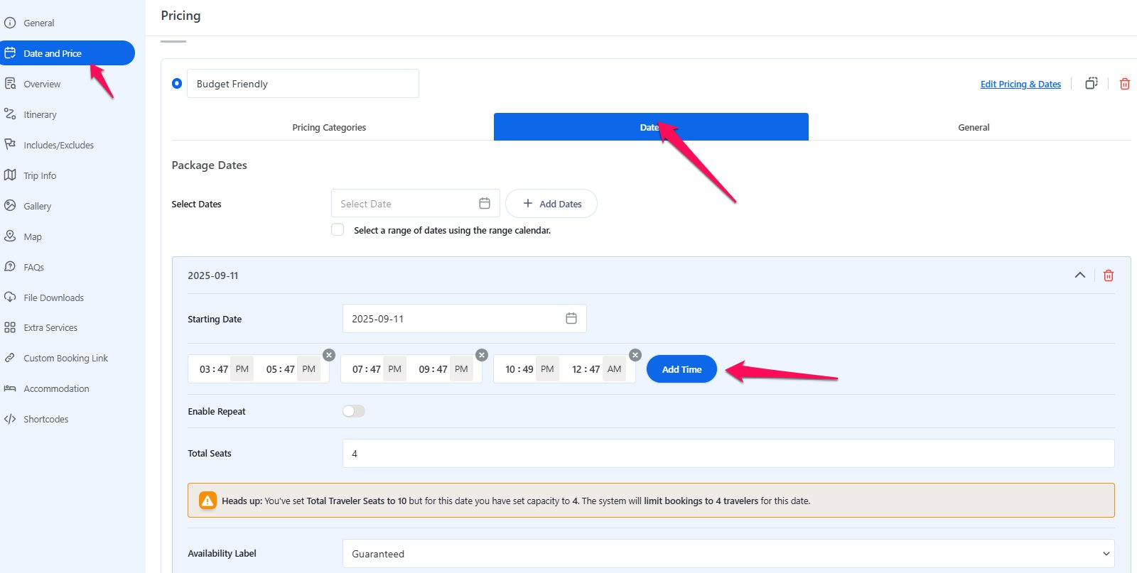 Seats Allocation and Booking Capacity in WP Travel Engine (with FSD ...